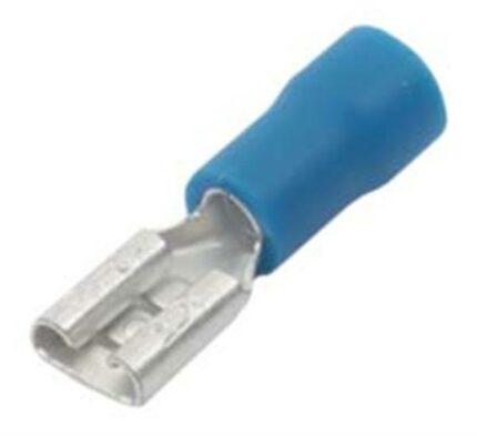 Blue 4.3mm Female Radio Terminal - 10 Pieces