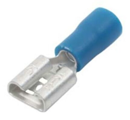 Blue Terminal Female 6.3mm - 10 Pieces