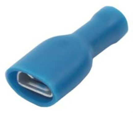 Insulated Terminal Female Blue 6.3mm - 10 Pieces