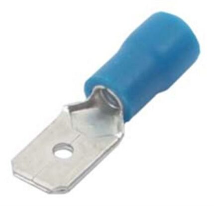 Blue Terminal Male 6.3mm - 10 Pieces