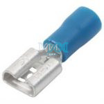 Blue Terminal Female 6.3mm - 100 Pieces