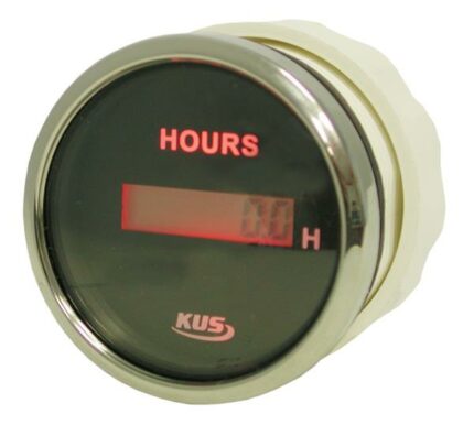 Digital Hourmeter 52mm Black