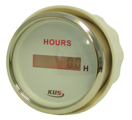 Digital Hourmeter 52mm White