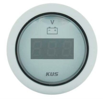 Digital Volt Gauge 8-32V 52mm White