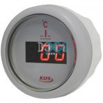 Digital W/Temp.Gauge 52mm White