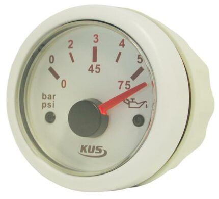 DISCONTINUED - Oil Pressure Gauge 52mm White