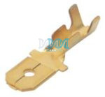 Plain Brass Male Terminal 6 3mm - 10 Pieces