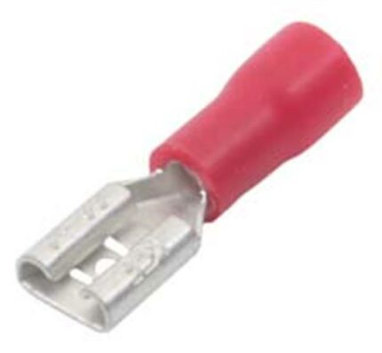 Red 4.3mm Female Terminal Radio - 100 Pieces