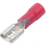 Red 4.8mm Female Radio Terminal- 10 Pieces