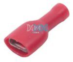 Red Female Terminal 6.3mm - 100 Pieces