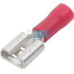 Red Female Terminal 6.3mm - 100 Pieces