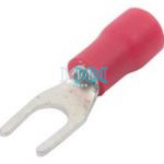 Red Fork Terminal 4 3mm - 10 Pieces