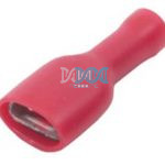 Insulated Female Terminal Red 6.3mm - 10 Pieces