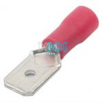 Red Male Term. 6.3mm - 100 Pieces
