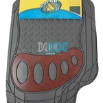 Rubber Mat Set Blk/Wood 4 Pieces Moq 500