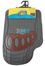 Rubber Mat Set Blk/Wood 4 Pieces Moq 500