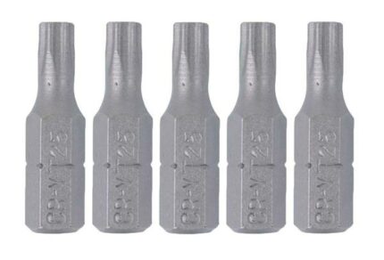 Screw Driver Bits 5 Piece Torx T25 Chrome Vadium Use 251081