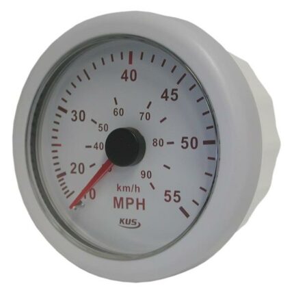 Speedo Meter 55Mph/90Km 85mm White