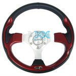 Pvc Steering Wheel Red