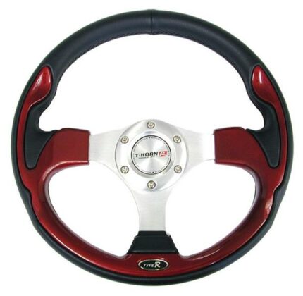Pvc Steering Wheel Red