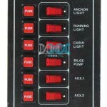 Switch Panel 6 Switch With Fuse Black