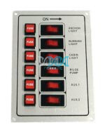 Switch Panel 6 Switch With Fuse Silver