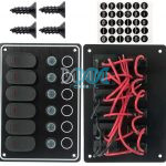 Panel Switch 6Way 12V Waterproof Ip65