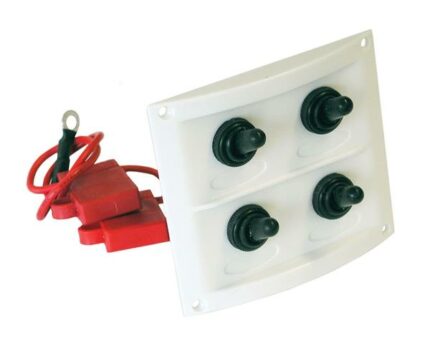 Switch Panel Waterproof White Plastic