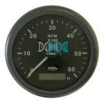 Tacho Meter 6000Rpm 85mm Black