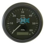 Tacho Meter 6000Rpm 85mm Black