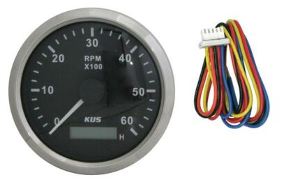 Tacho Meter 6000Rpm Inboard Motor 12/24V