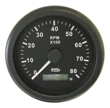 Tacho Meter 8000Kpm 85mm Black