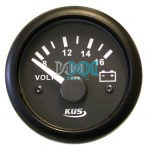 Volt Gauge 12V 52mm Black