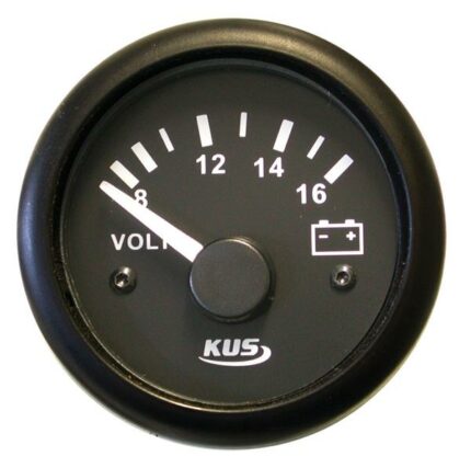 Volt Gauge 12V 52mm Black