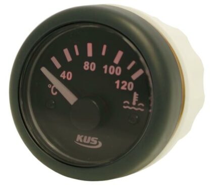 Water Temperature Gauge 52mm Black