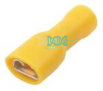 Yellow Female Terminal 6.3mm - 100 Pieces