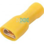 Yellow Female Terminal 6.3mm - 100 Pieces