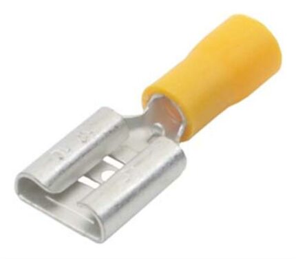 Yellow Female Terminal 9.3mm - 100 Pieces