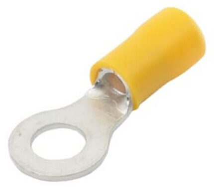 Yellow Ring Terminal 6.4mm10 Pieces