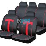 Seat Cover 9 Piece Red T-Style Moq 300