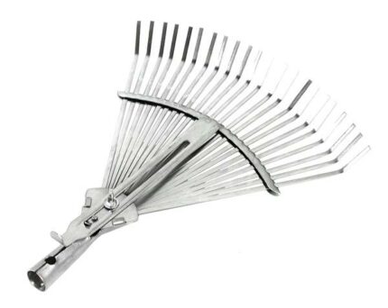 Metal Rake Head Silver Adjustable