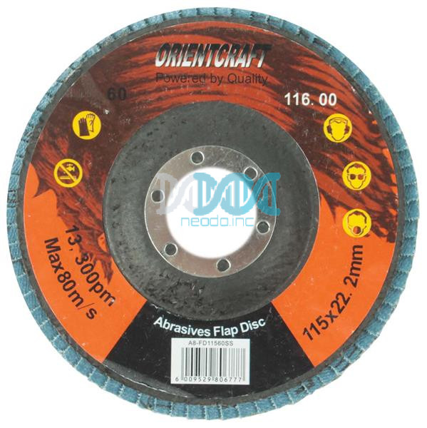 NEO-01502 Flap Disc 115mm 60 Grit Stainless Steel