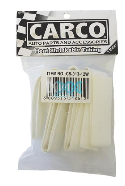 Heat Shrink 12mm White 1M