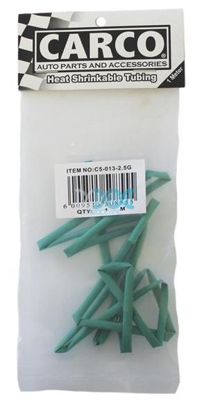 Heat Shrink 2.5mm Green 1M