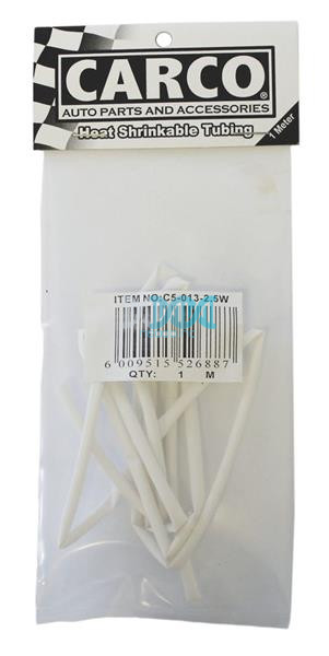 Heat Shrink 2.5mm White 1M