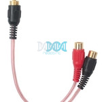 Rca Cable Clear Pink 2 Female 1 Male