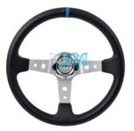 Steering Wheel Pvc 350mm Black/Blue
