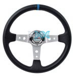 Steering Wheel Pvc 350mm Black/Blue