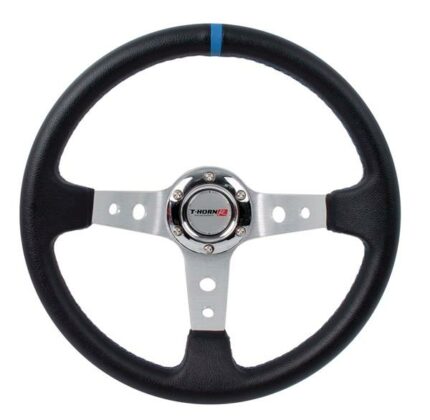 Steering Wheel Pvc 350mm Black/Blue