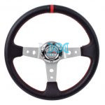 Steering Wheel Pvc 350mm Black/Red